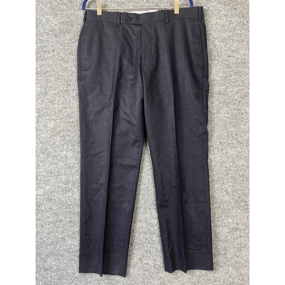 Brooks Brothers Dress Pants Mens 35x30 Navy Blue 1818 Milano Slim Fit Preppy